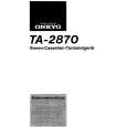 ONKYO TA-2870 Owners Manual