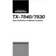 ONKYO TX7540 Owners Manual