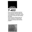 ONKYO T-403 Owners Manual