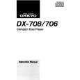 ONKYO DX706 Owners Manual