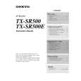 ONKYO TXSR500 Owners Manual