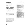 ONKYO MD-2321 Owners Manual