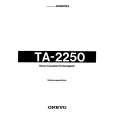 ONKYO TA-2250 Owners Manual