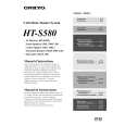 ONKYO HTS580 Owners Manual